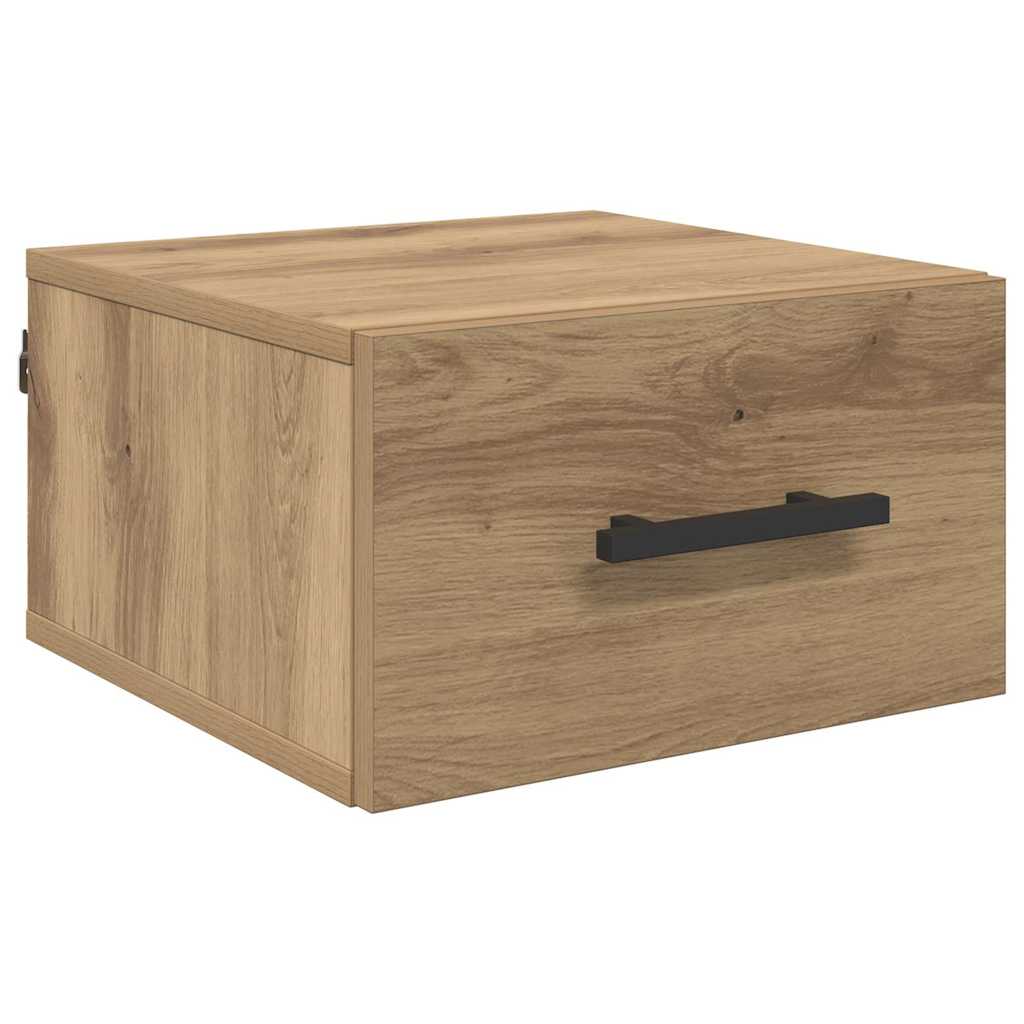 Nachtkastje artisanaal eikenkleurig 35 x 35 x 20 cm is nu te koop bij PeponiXL, paradijselijk wonen!