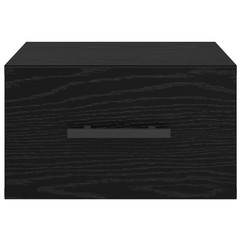 Nachtkastje Zwart eiken 35 x 35 x 20 cm Bewerkt hout is nu te koop bij PeponiXL, paradijselijk wonen!