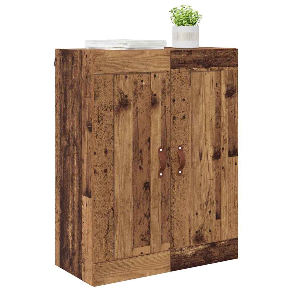 Wandkast Oud Hout 69,5 x 34 x 90 cm Bewerkt hout is nu te koop bij PeponiXL, paradijselijk wonen!