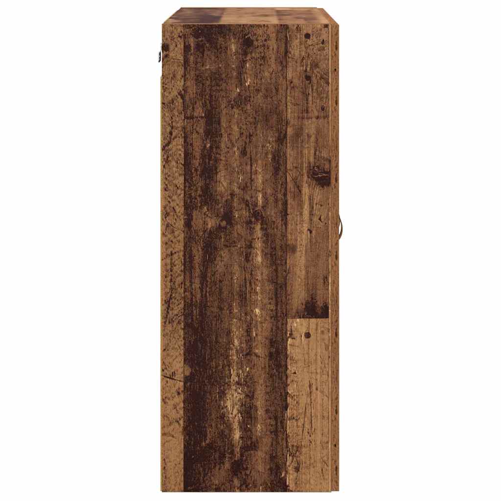 Wandkast Oud Hout 69,5 x 34 x 90 cm Bewerkt hout is nu te koop bij PeponiXL, paradijselijk wonen!