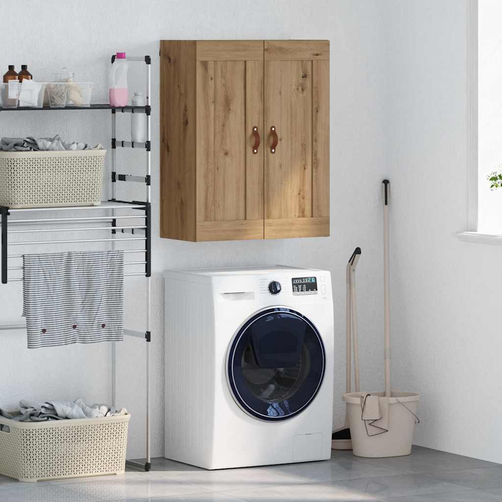 Wandkast Artisan Eiken 69,5 x 34 x 90 cm Bewerkt hout is nu te koop bij PeponiXL, paradijselijk wonen!