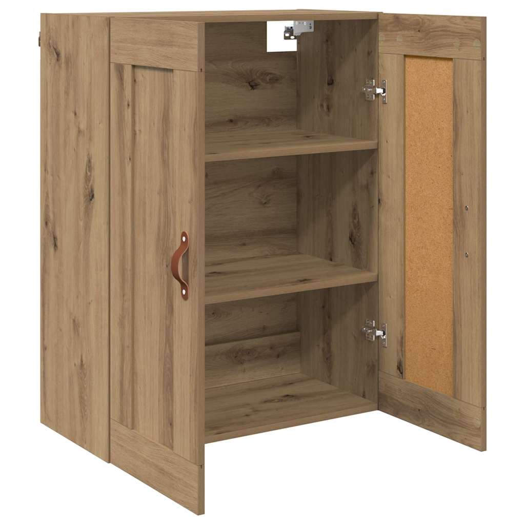 Wandkast Artisan Eiken 69,5 x 34 x 90 cm Bewerkt hout is nu te koop bij PeponiXL, paradijselijk wonen!