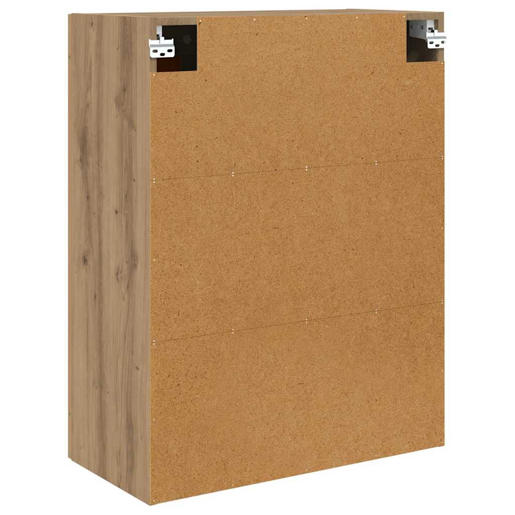 Wandkast Artisan Eiken 69,5 x 34 x 90 cm Bewerkt hout is nu te koop bij PeponiXL, paradijselijk wonen!