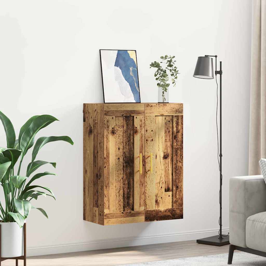 Wandkast Oud Hout 69,5 x 34 x 90 cm Bewerkt hout is nu te koop bij PeponiXL, paradijselijk wonen!