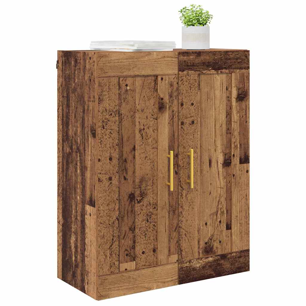 Wandkast Oud Hout 69,5 x 34 x 90 cm Bewerkt hout is nu te koop bij PeponiXL, paradijselijk wonen!