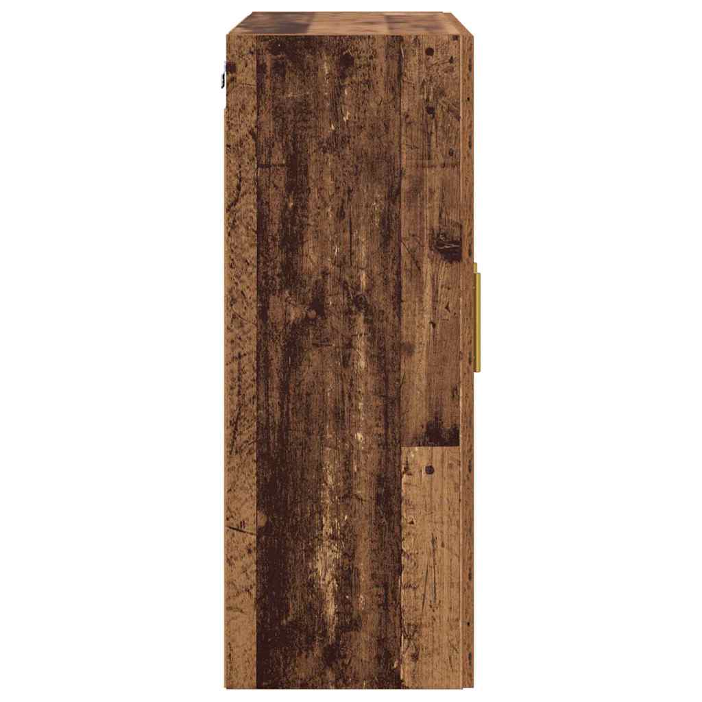 Wandkast Oud Hout 69,5 x 34 x 90 cm Bewerkt hout is nu te koop bij PeponiXL, paradijselijk wonen!