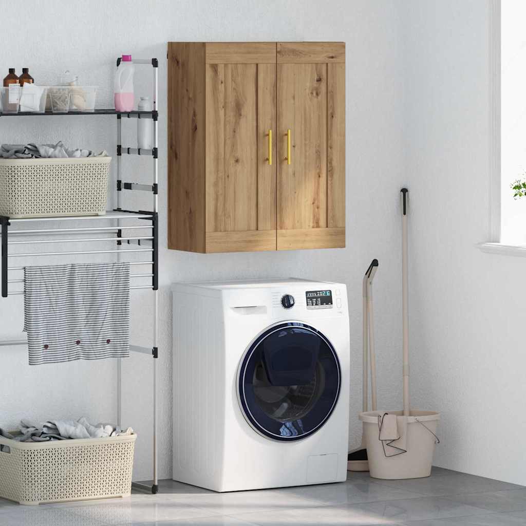 Wandkast Artisan Eiken 69,5 x 34 x 90 cm Bewerkt hout is nu te koop bij PeponiXL, paradijselijk wonen!