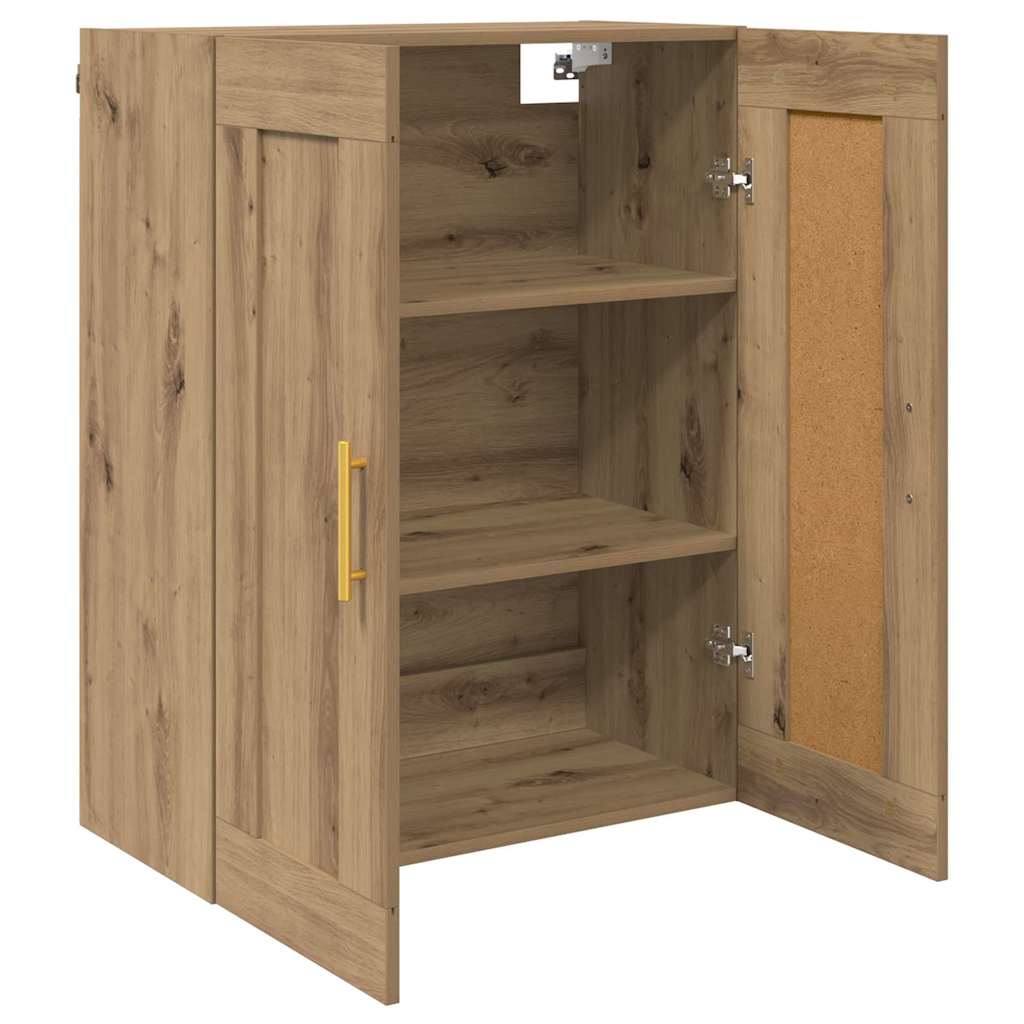 Wandkast Artisan Eiken 69,5 x 34 x 90 cm Bewerkt hout is nu te koop bij PeponiXL, paradijselijk wonen!