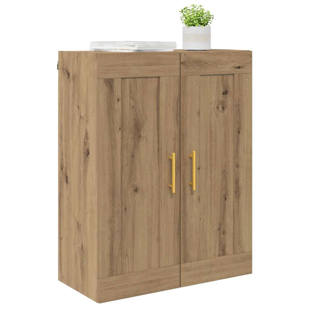 Wandkast Artisan Eiken 69,5 x 34 x 90 cm Bewerkt hout is nu te koop bij PeponiXL, paradijselijk wonen!