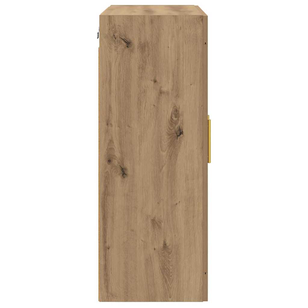 Wandkast Artisan Eiken 69,5 x 34 x 90 cm Bewerkt hout is nu te koop bij PeponiXL, paradijselijk wonen!