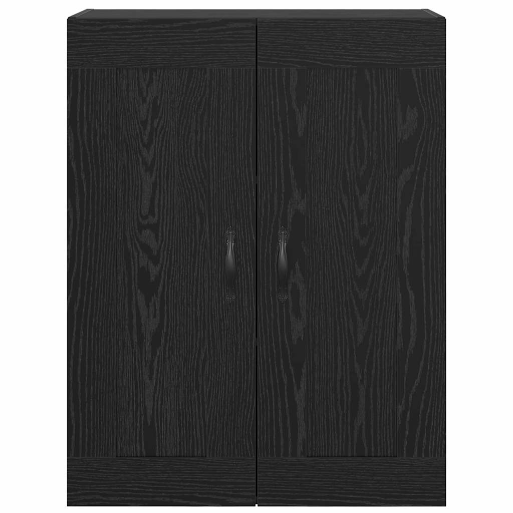 Wandkast Zwart Eiken 69,5 x 34 x 90 cm Bewerkt hout is nu te koop bij PeponiXL, paradijselijk wonen!