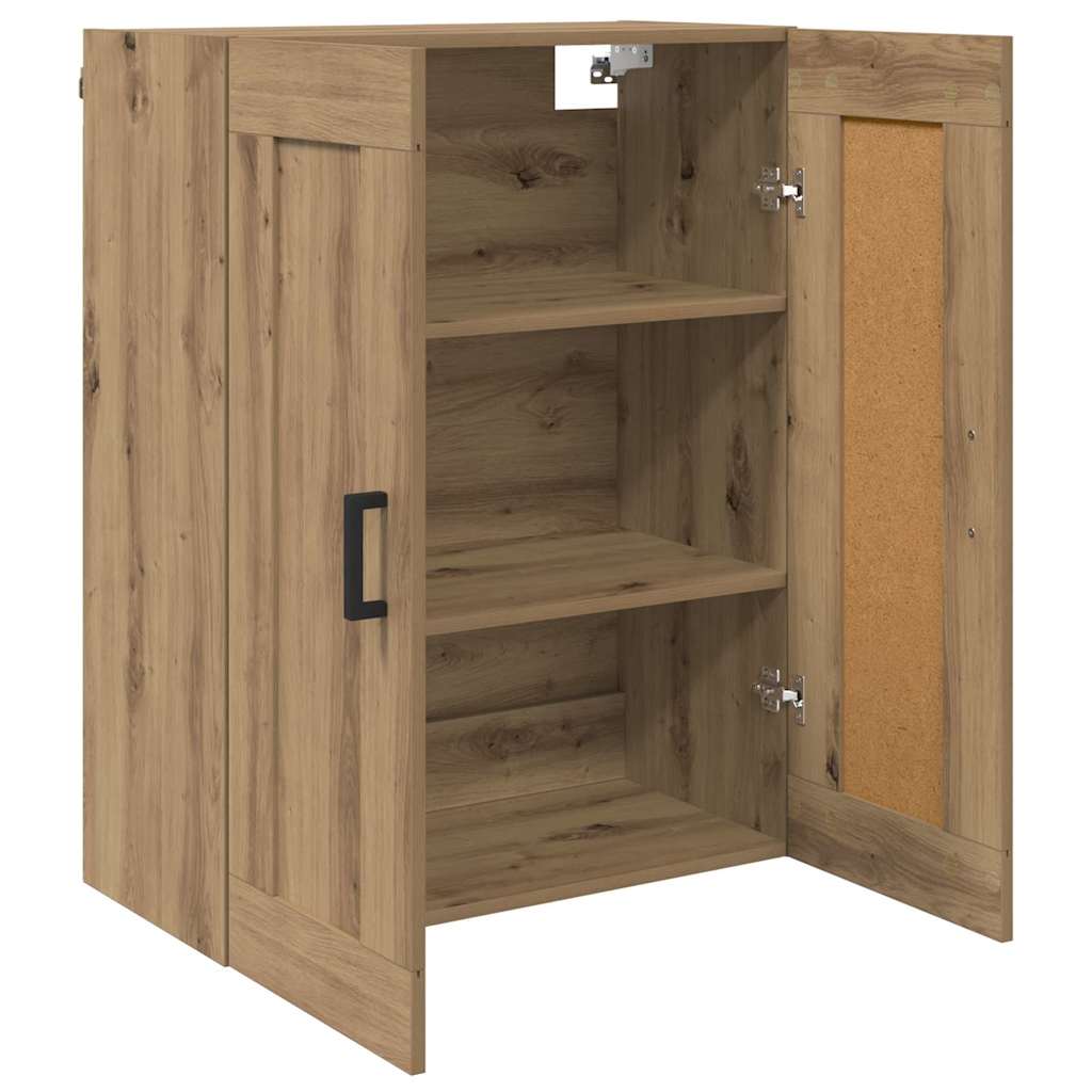 Wandkast Artisan Eiken 69,5 x 34 x 90 cm Bewerkt hout is nu te koop bij PeponiXL, paradijselijk wonen!
