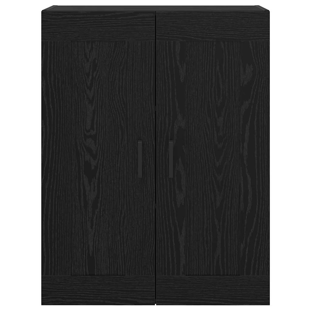 Wandkast Zwart Eiken 69,5 x 34 x 90 cm Bewerkt hout is nu te koop bij PeponiXL, paradijselijk wonen!