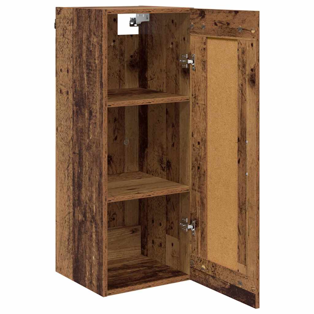 Wandkast Oud Hout 34,5 x 34 x 90 cm Bewerkt hout is nu te koop bij PeponiXL, paradijselijk wonen!