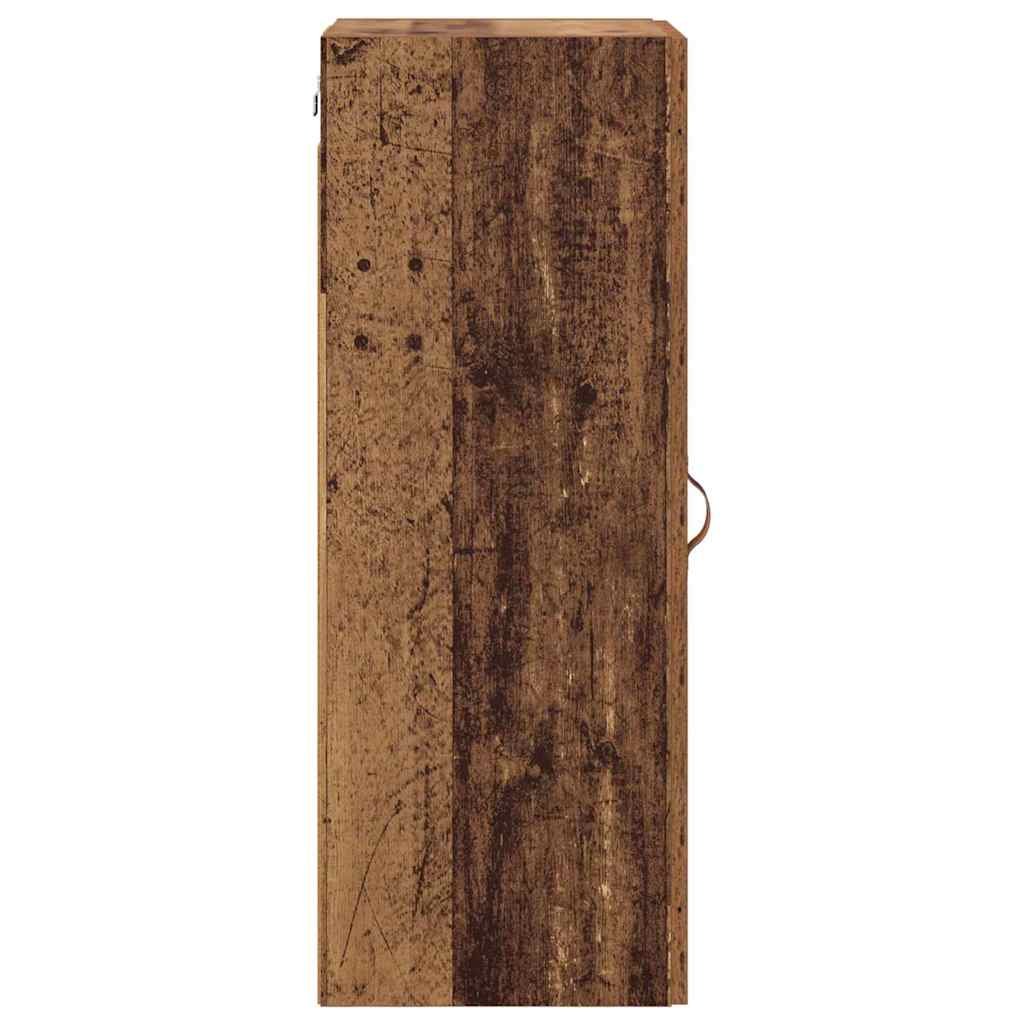 Wandkast Oud Hout 34,5 x 34 x 90 cm Bewerkt hout is nu te koop bij PeponiXL, paradijselijk wonen!