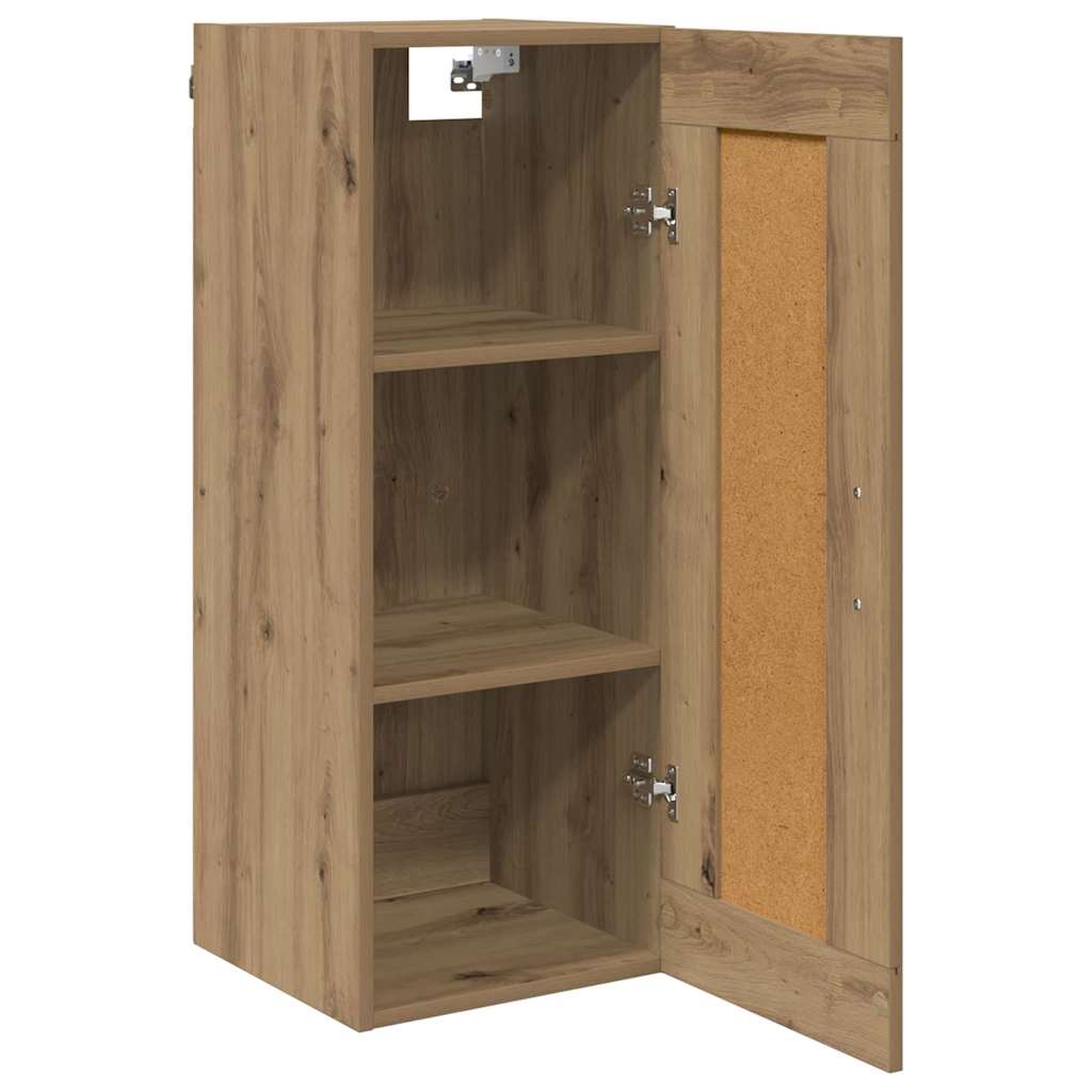 Wandkast Artisan Eiken 34,5 x 34 x 90 cm Bewerkt hout is nu te koop bij PeponiXL, paradijselijk wonen!