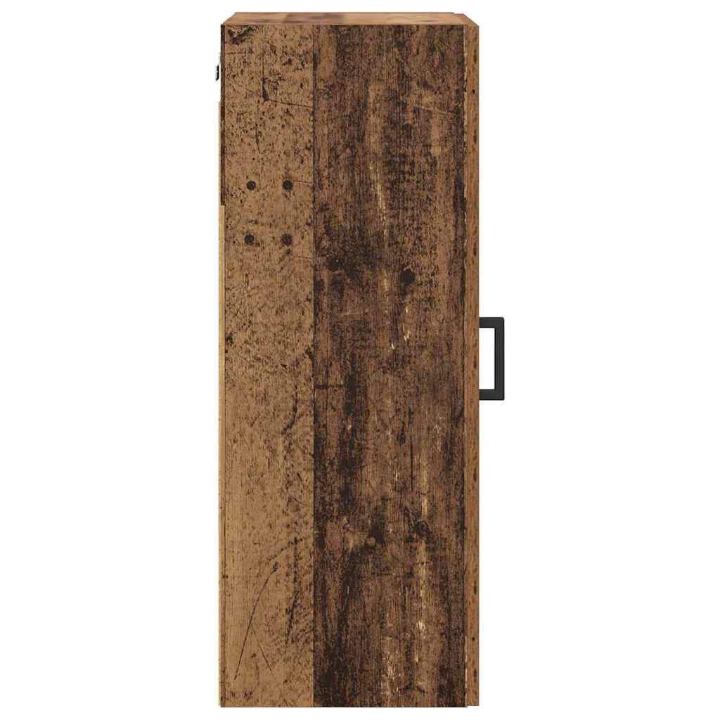 Wandkast Oud Hout 34,5 x 34 x 90 cm Bewerkt hout is nu te koop bij PeponiXL, paradijselijk wonen!