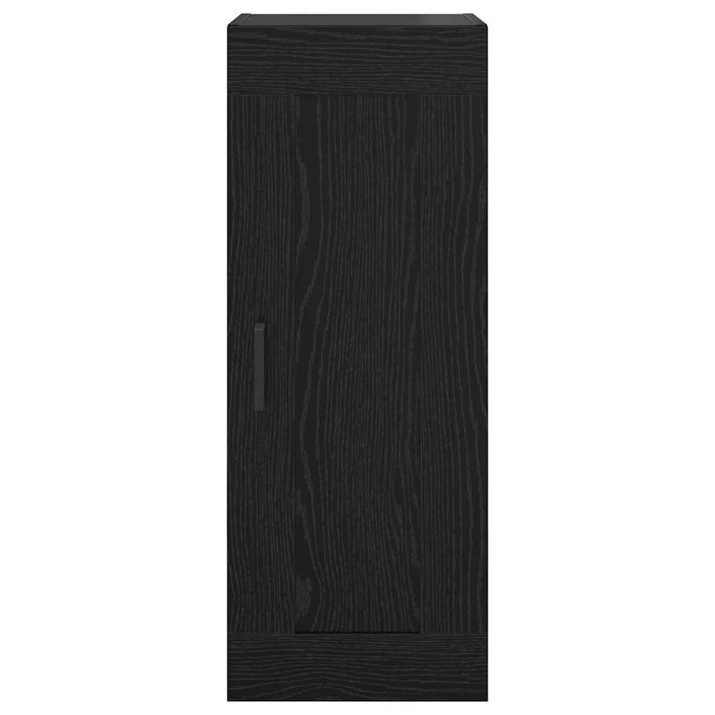 Wandkast Zwart Eiken 34,5 x 34 x 90 cm Bewerkt hout is nu te koop bij PeponiXL, paradijselijk wonen!