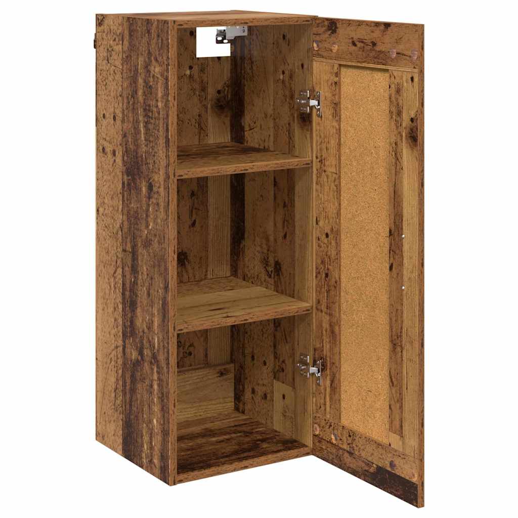 Wandkast Oud Hout 34,5 x 34 x 90 cm Bewerkt hout is nu te koop bij PeponiXL, paradijselijk wonen!