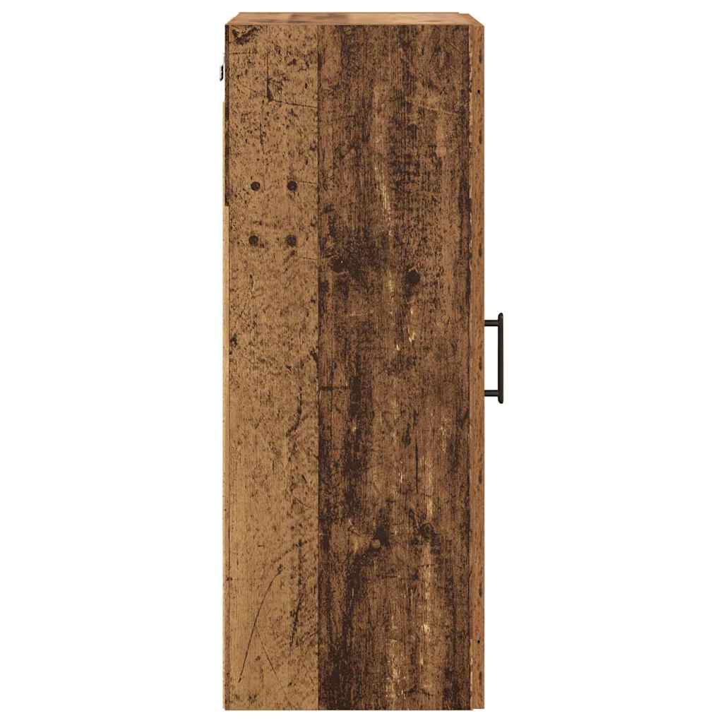 Wandkast Oud Hout 34,5 x 34 x 90 cm Bewerkt hout is nu te koop bij PeponiXL, paradijselijk wonen!