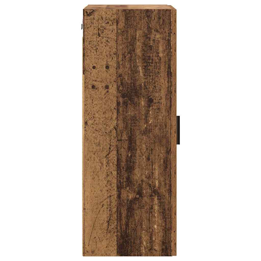 Wandkast Oud Hout 34,5 x 34 x 90 cm Bewerkt hout is nu te koop bij PeponiXL, paradijselijk wonen!