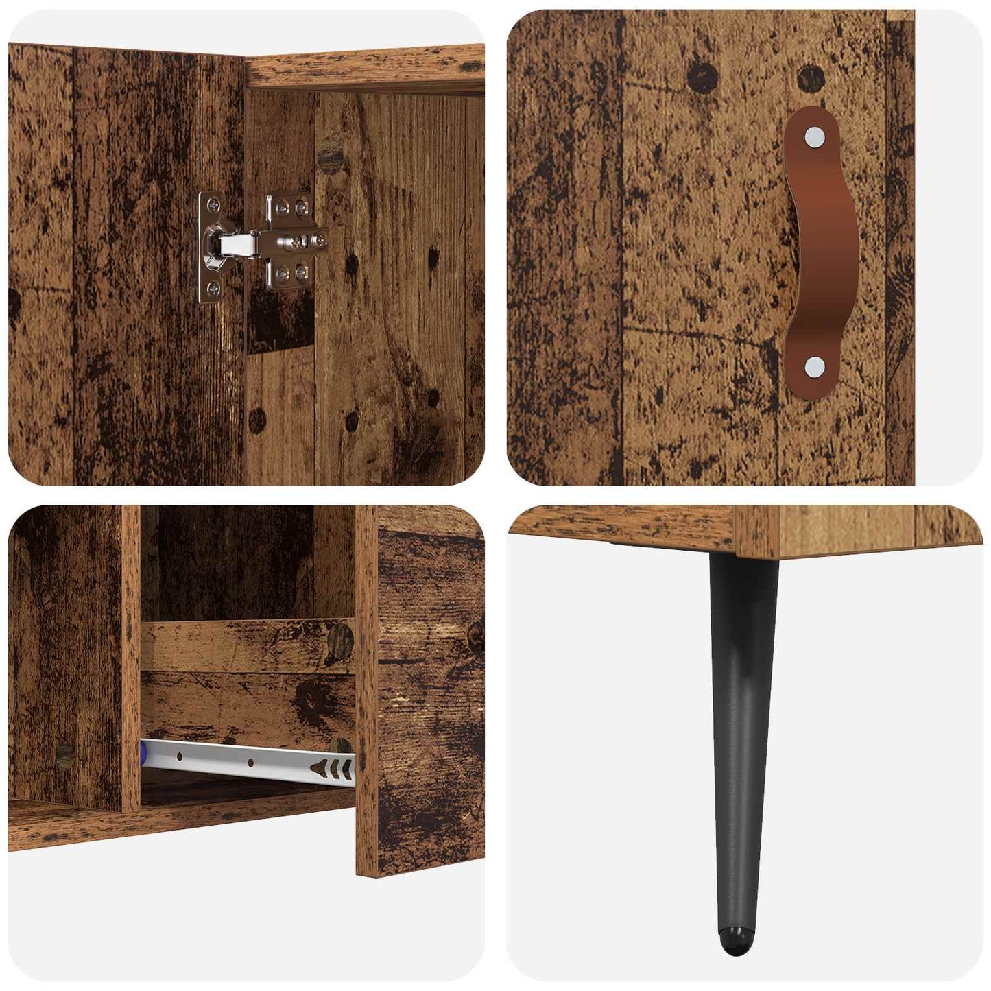 Dressoir met lade Oud Hout 100 x 36 x 60 cm Bewerkt hout is nu te koop bij PeponiXL, paradijselijk wonen!