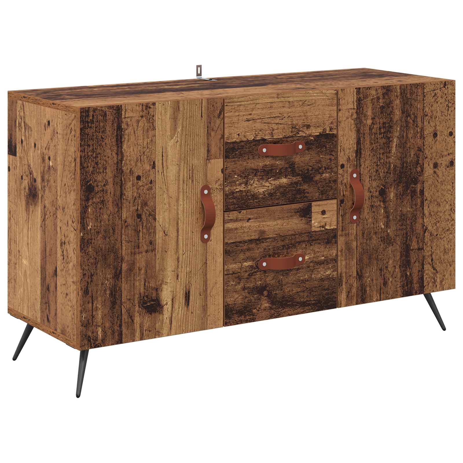 Dressoir met lade Oud Hout 100 x 36 x 60 cm Bewerkt hout is nu te koop bij PeponiXL, paradijselijk wonen!