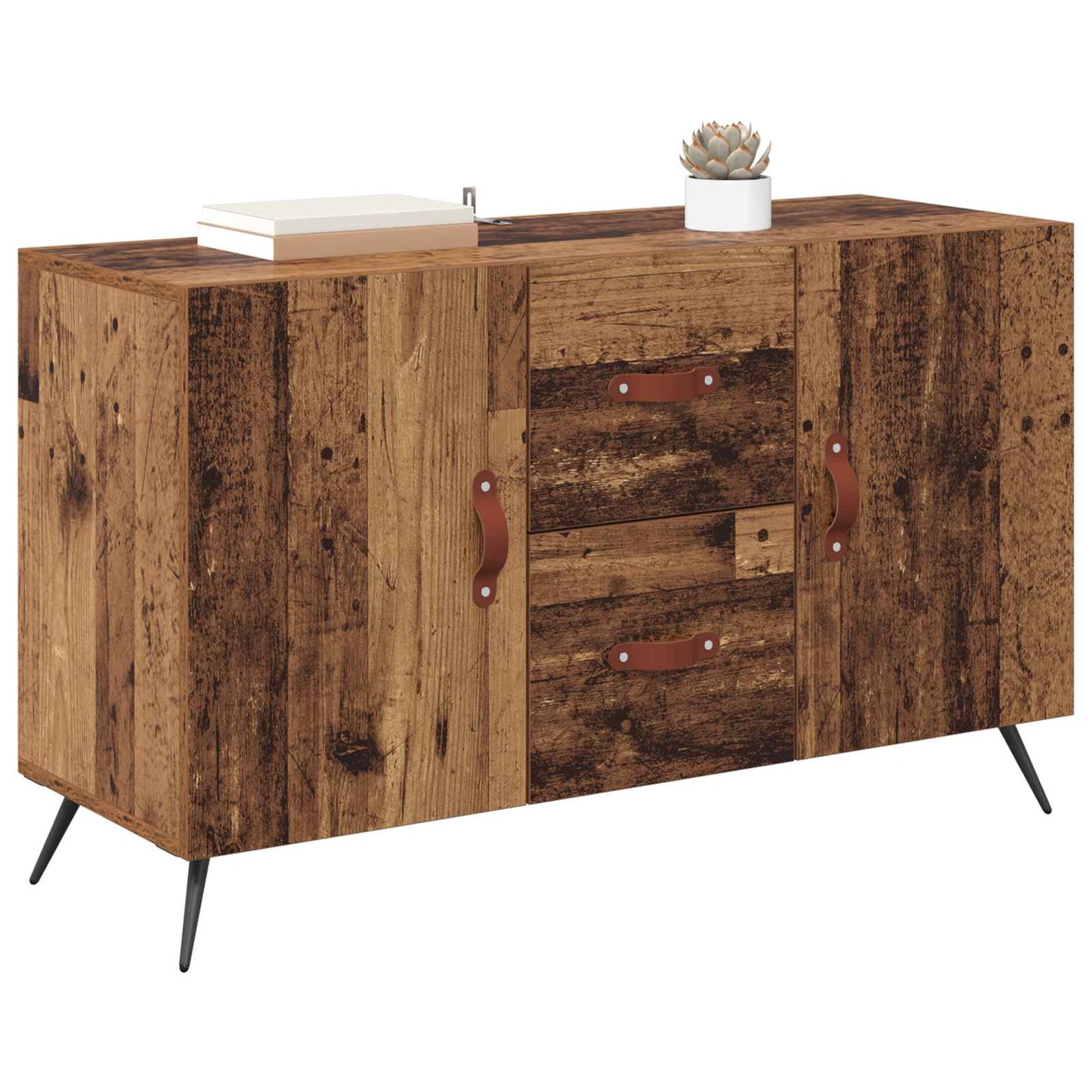Dressoir met lade Oud Hout 100 x 36 x 60 cm Bewerkt hout is nu te koop bij PeponiXL, paradijselijk wonen!