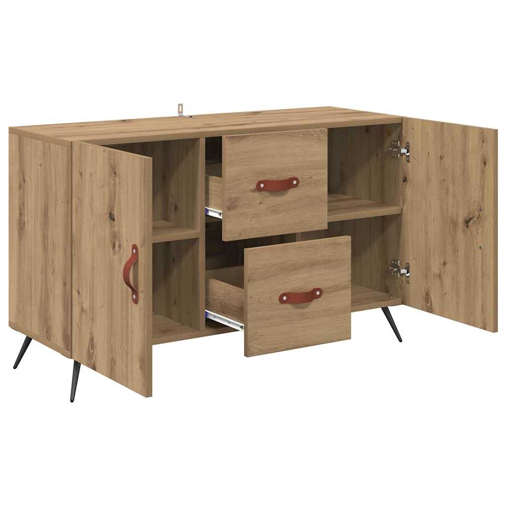 Dressoir met lade Artisan Eiken 100 x 36 x 60 cm Bewerkt hout is nu te koop bij PeponiXL, paradijselijk wonen!