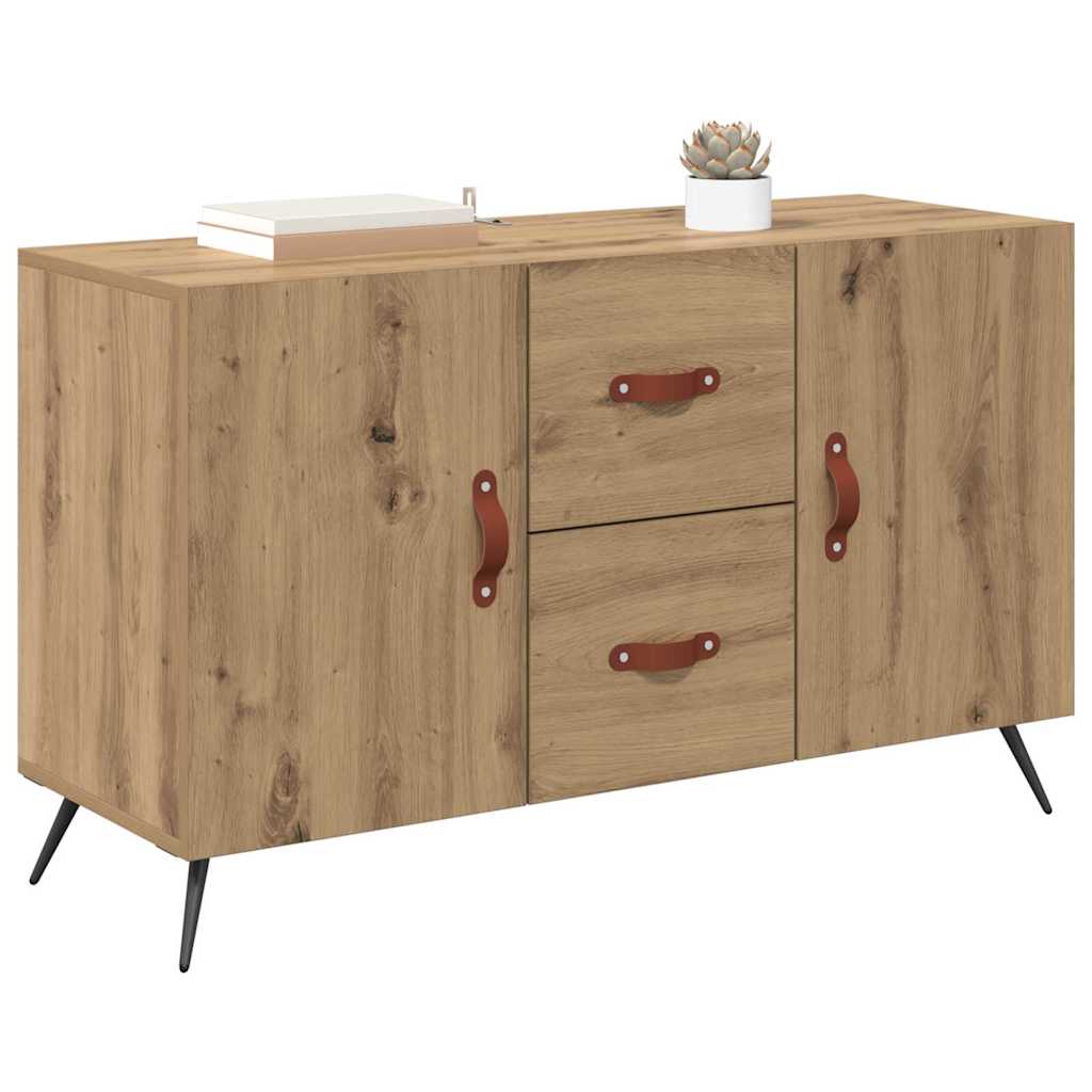 Dressoir met lade Artisan Eiken 100 x 36 x 60 cm Bewerkt hout is nu te koop bij PeponiXL, paradijselijk wonen!