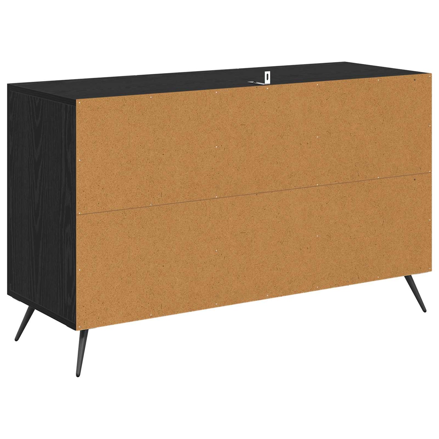 Dressoir met lade Zwart Eiken 100 x 36 x 60 cm Bewerkt hout is nu te koop bij PeponiXL, paradijselijk wonen!