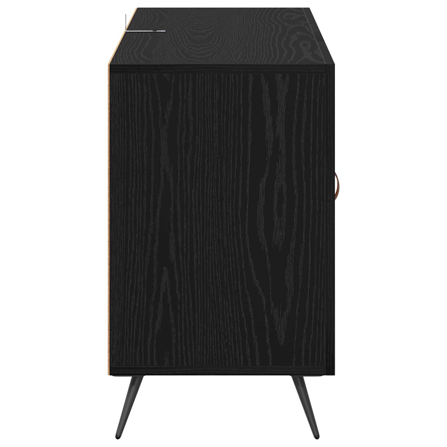 Dressoir met lade Zwart Eiken 100 x 36 x 60 cm Bewerkt hout is nu te koop bij PeponiXL, paradijselijk wonen!
