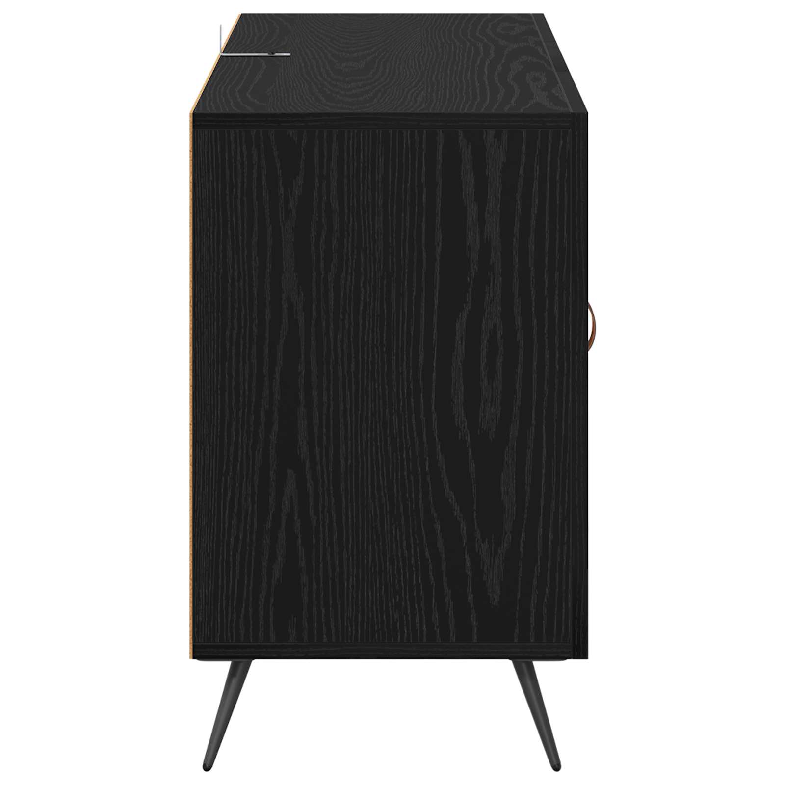 Dressoir met lade Zwart Eiken 100 x 36 x 60 cm Bewerkt hout is nu te koop bij PeponiXL, paradijselijk wonen!