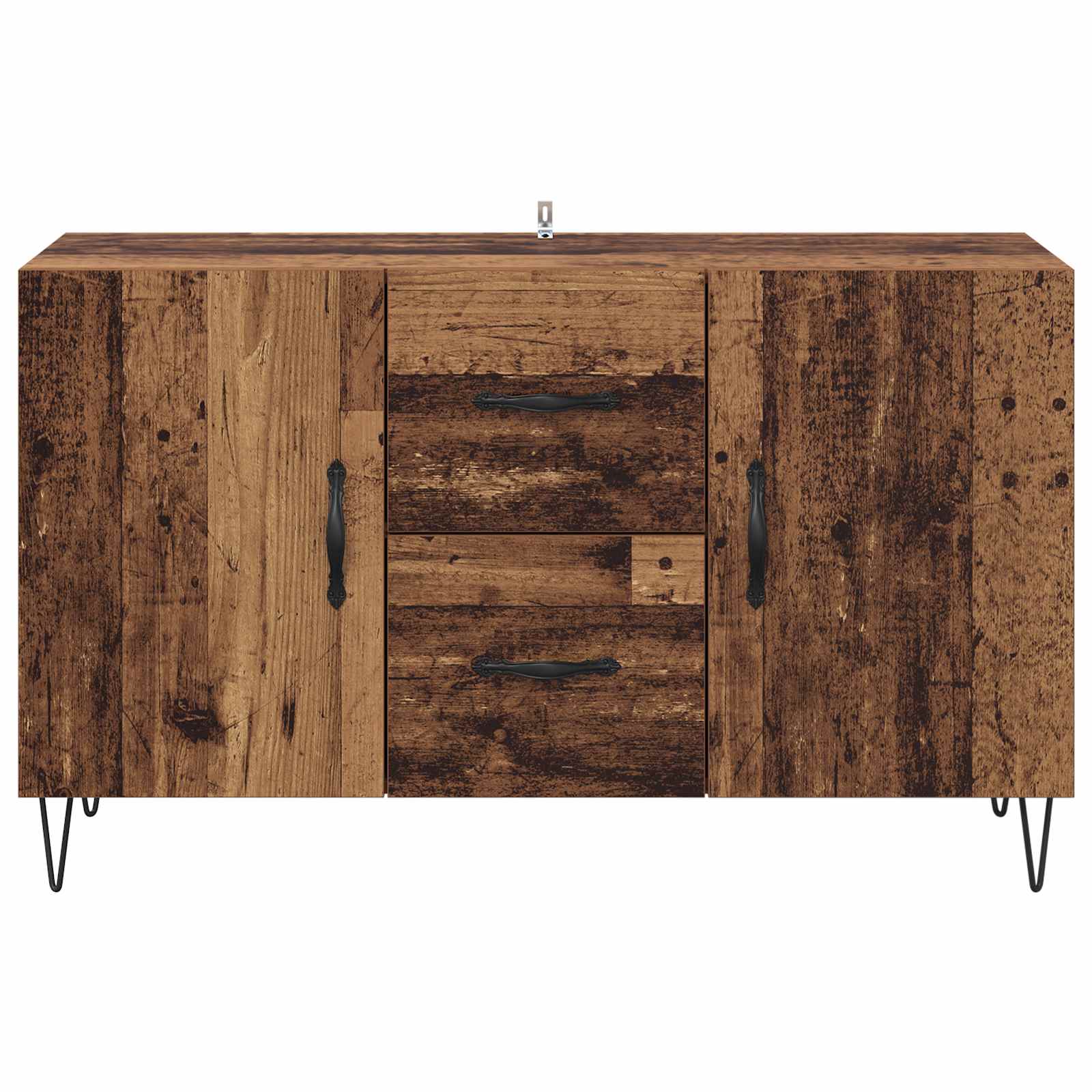 Dressoir met lade Oud Hout 100 x 36 x 60 cm Bewerkt hout is nu te koop bij PeponiXL, paradijselijk wonen!