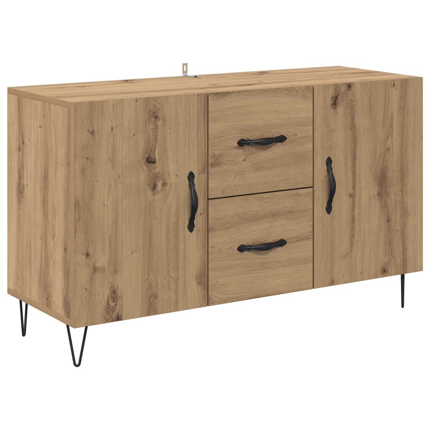 Dressoir met lade Artisan Eiken 100 x 36 x 60 cm Bewerkt hout is nu te koop bij PeponiXL, paradijselijk wonen!