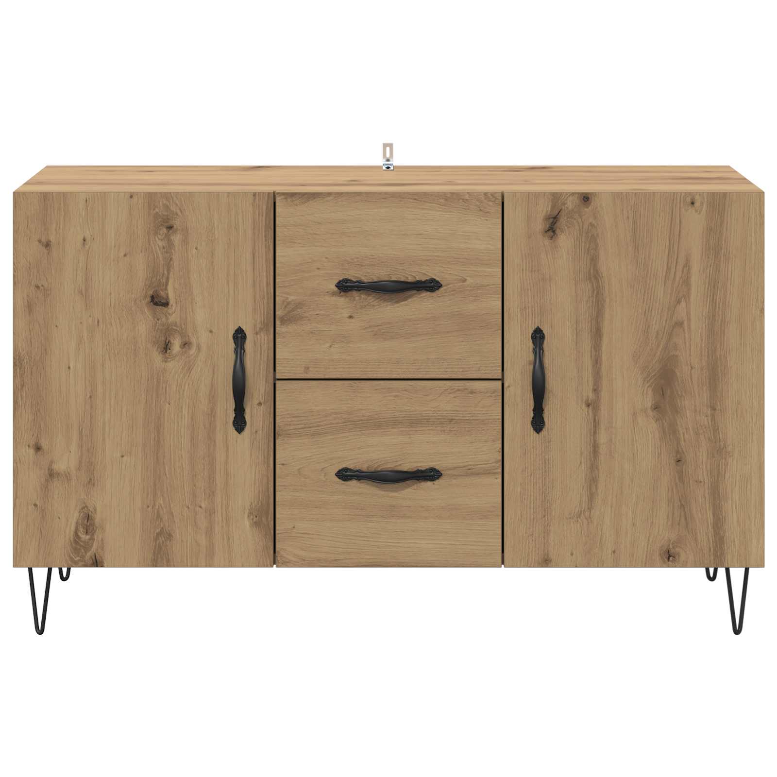 Dressoir met lade Artisan Eiken 100 x 36 x 60 cm Bewerkt hout is nu te koop bij PeponiXL, paradijselijk wonen!