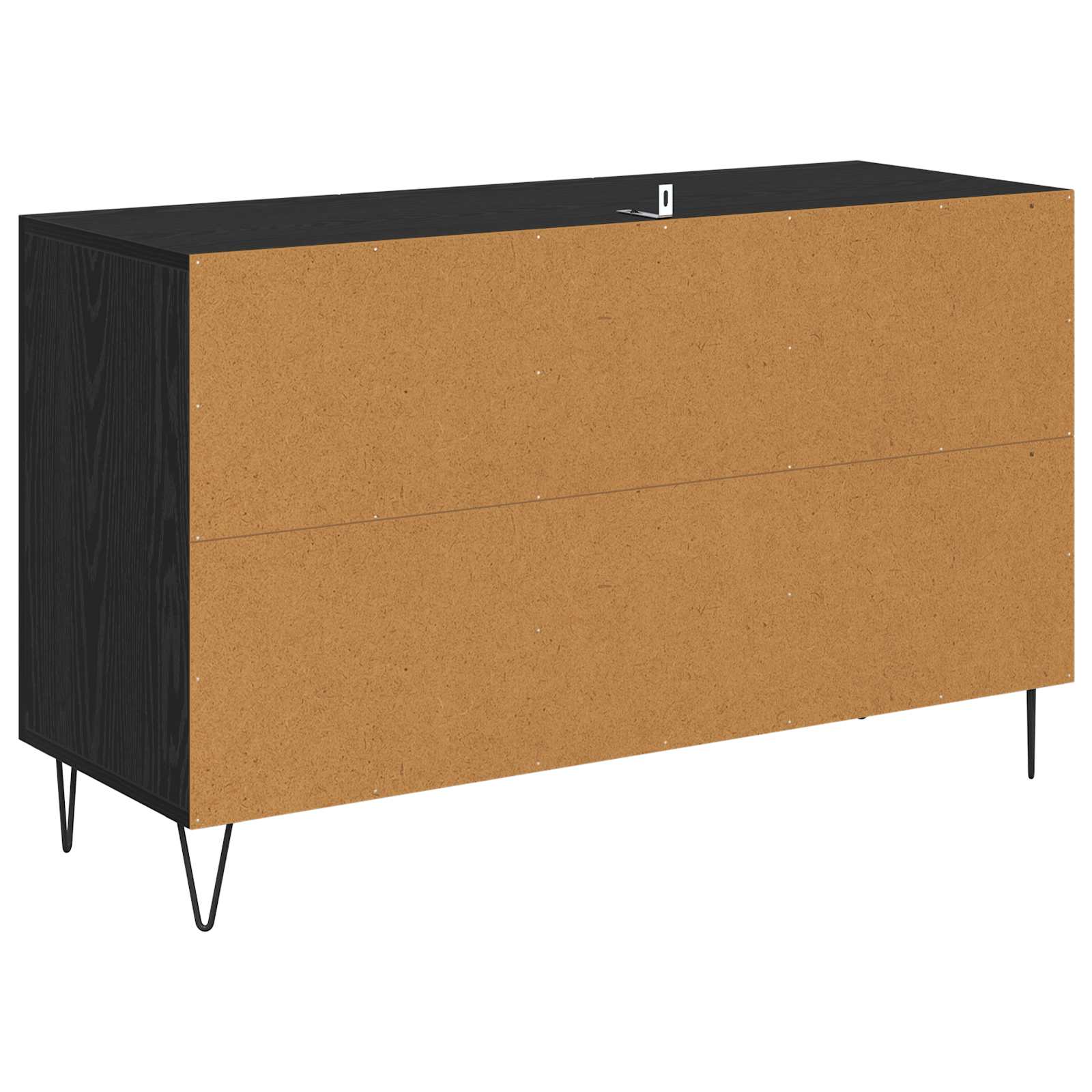 Dressoir met lade Zwart Eiken 100 x 36 x 60 cm Bewerkt hout is nu te koop bij PeponiXL, paradijselijk wonen!