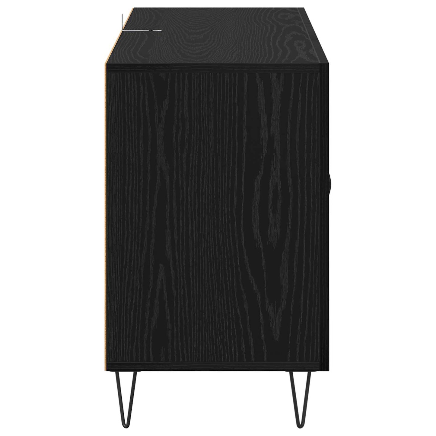 Dressoir met lade Zwart Eiken 100 x 36 x 60 cm Bewerkt hout is nu te koop bij PeponiXL, paradijselijk wonen!