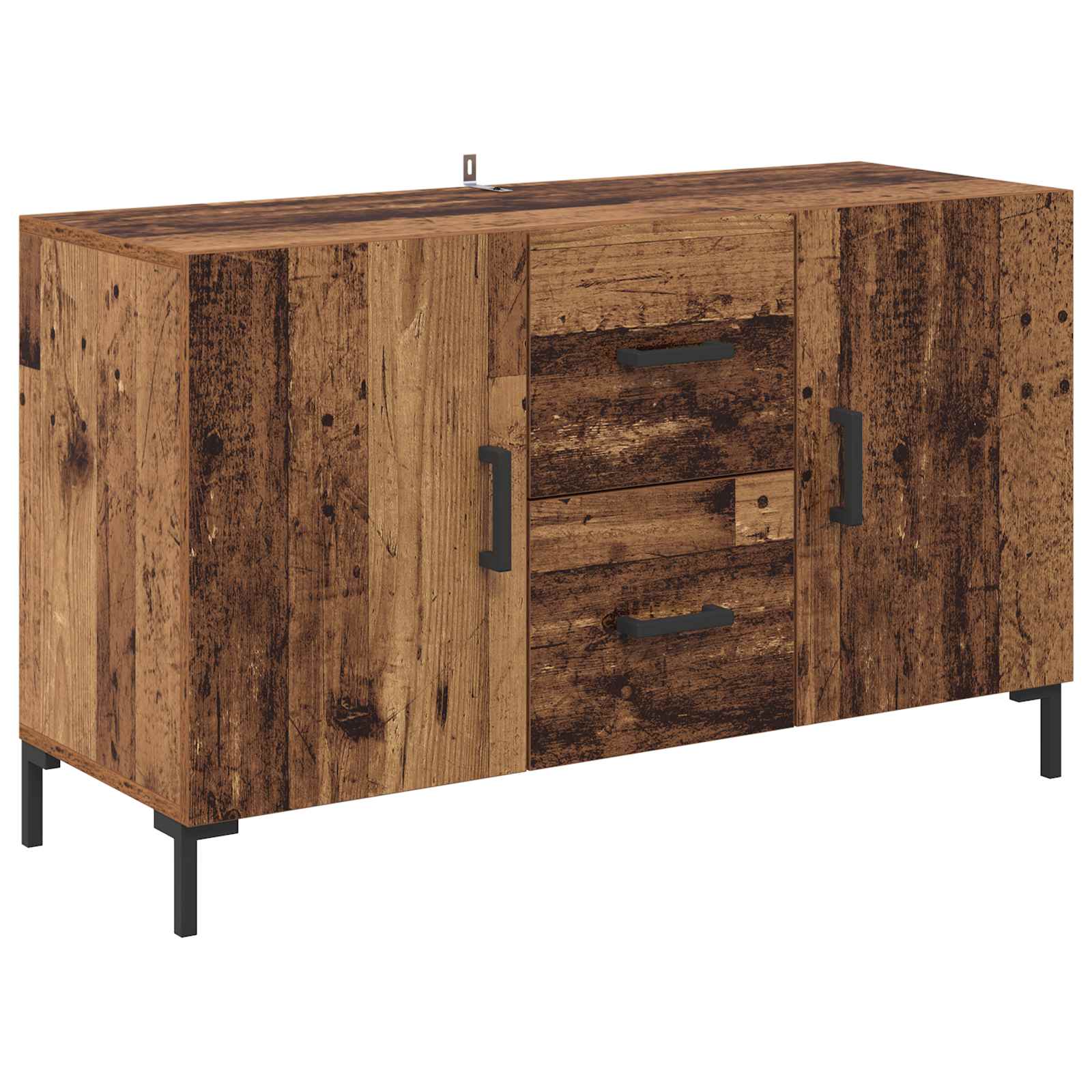 Dressoir met lade Oud Hout 100 x 36 x 60 cm Bewerkt hout is nu te koop bij PeponiXL, paradijselijk wonen!