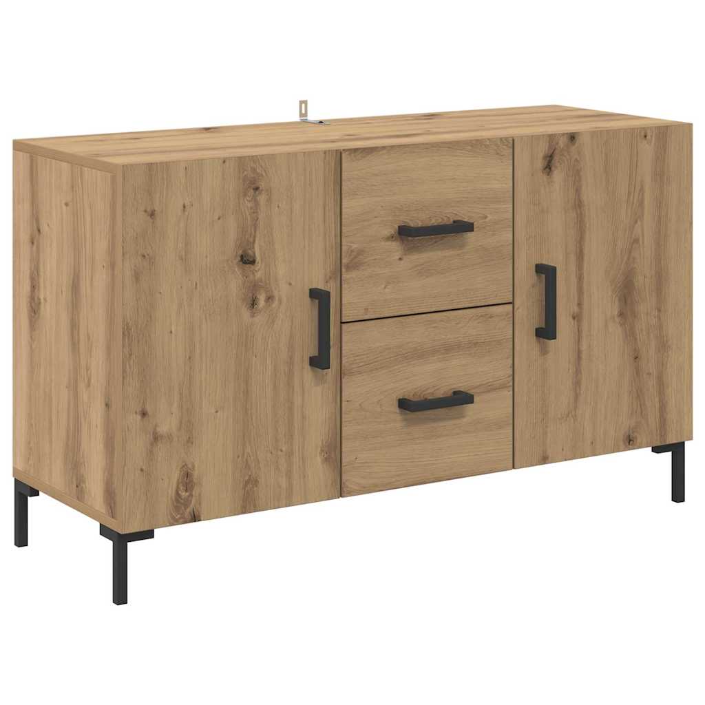 Dressoir met lade Artisan Eiken 100 x 36 x 60 cm Bewerkt hout is nu te koop bij PeponiXL, paradijselijk wonen!