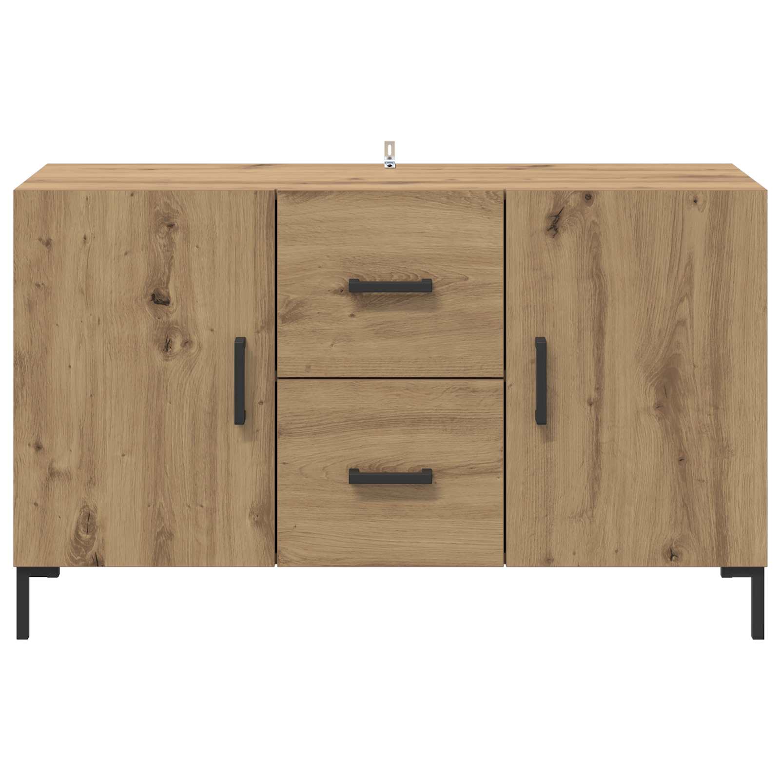 Dressoir met lade Artisan Eiken 100 x 36 x 60 cm Bewerkt hout is nu te koop bij PeponiXL, paradijselijk wonen!
