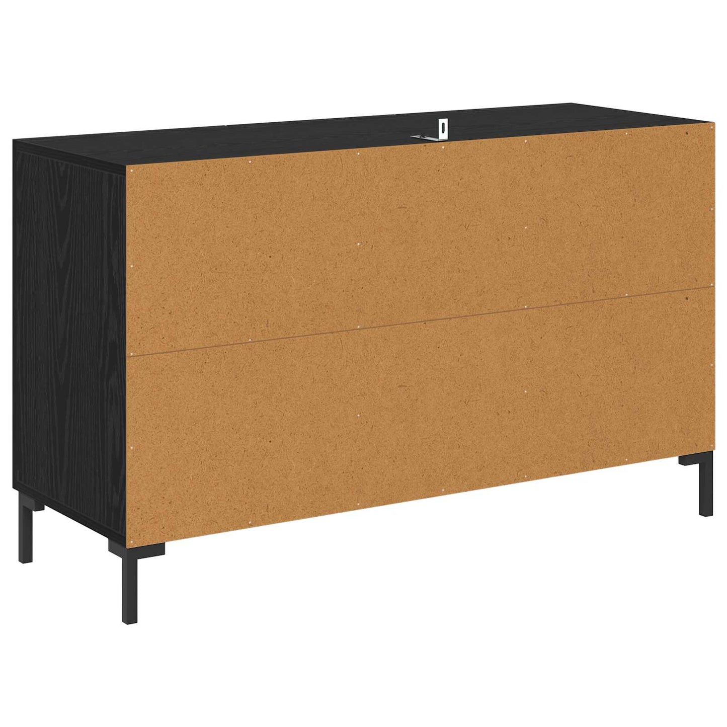 Dressoir met lade Zwart Eiken 100 x 36 x 60 cm Bewerkt hout is nu te koop bij PeponiXL, paradijselijk wonen!