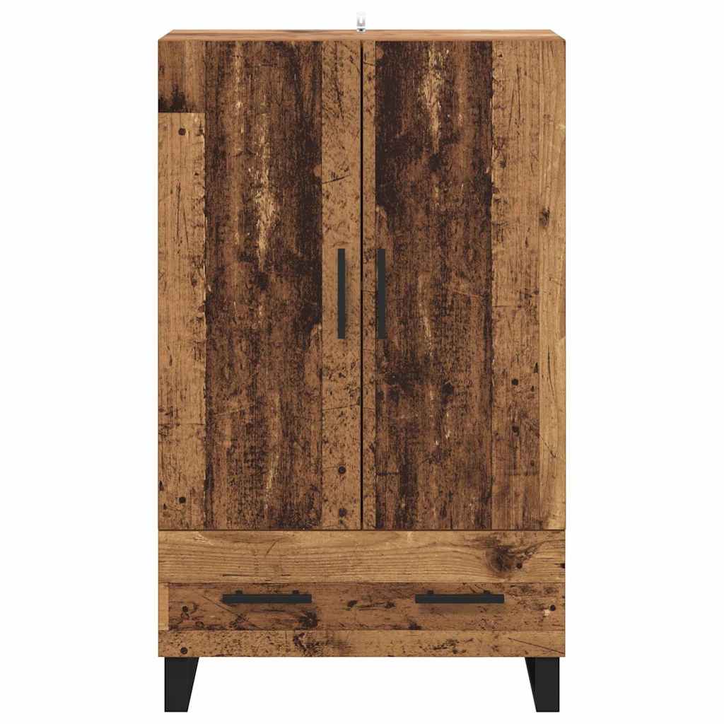 Highboard met lade Oud Hout 69,5 x 30 x 115 cm Bewerkt hout is nu te koop bij PeponiXL, paradijselijk wonen!