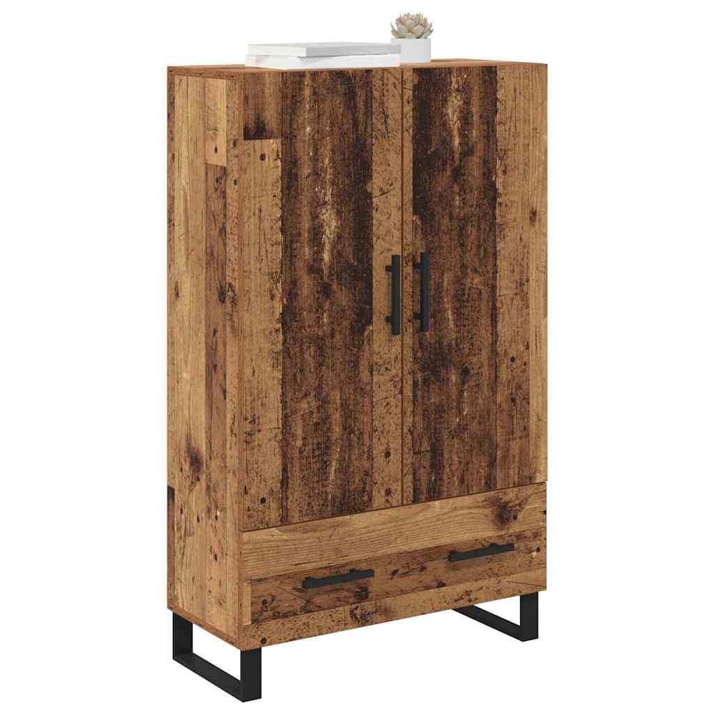 Highboard met lade Oud Hout 69,5 x 30 x 115 cm Bewerkt hout is nu te koop bij PeponiXL, paradijselijk wonen!