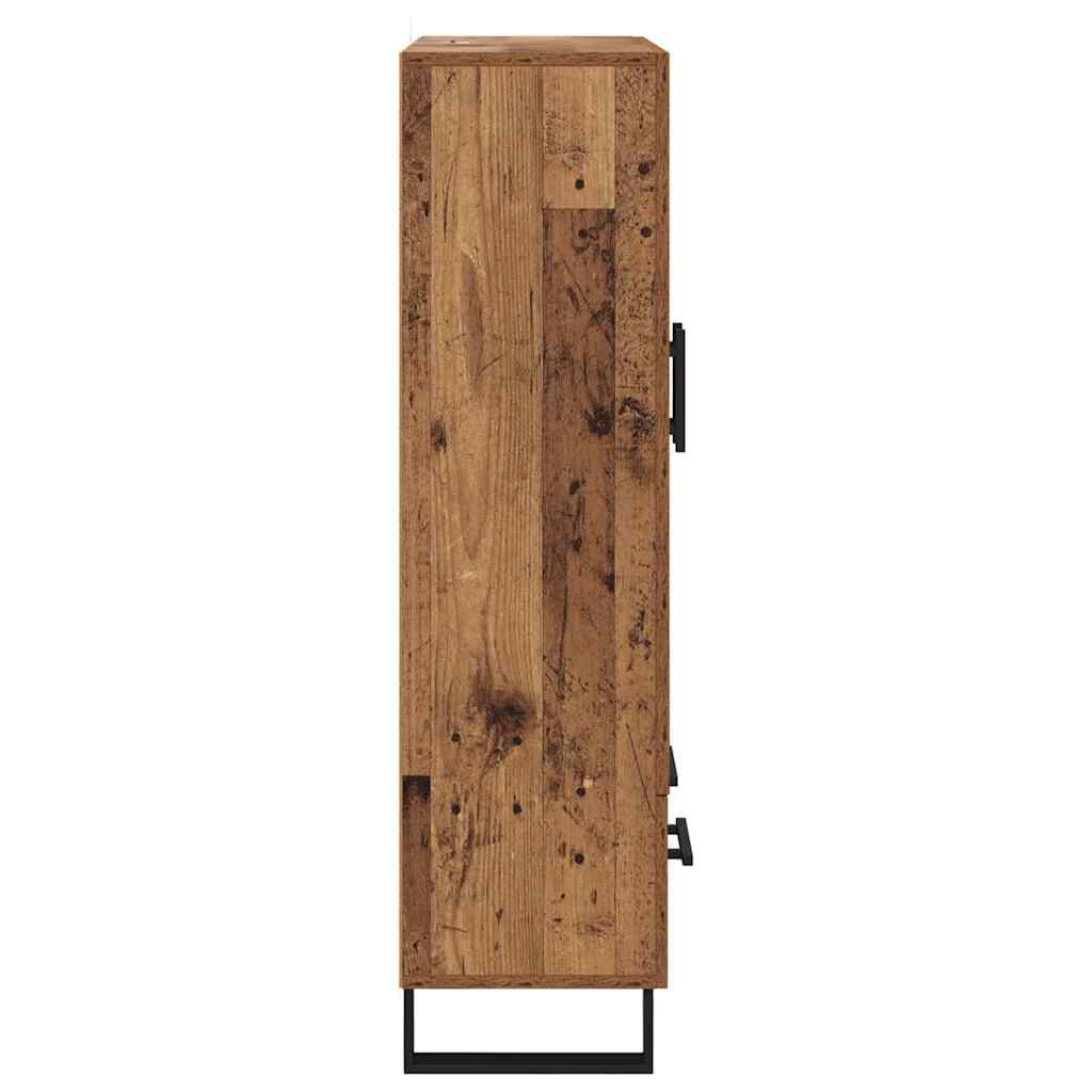 Highboard met lade Oud Hout 69,5 x 30 x 115 cm Bewerkt hout is nu te koop bij PeponiXL, paradijselijk wonen!