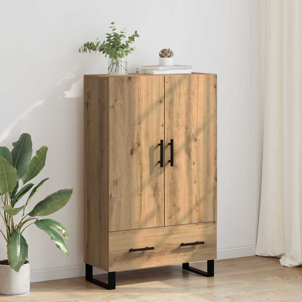 Highboard Artisan Eiken 69,5 x 30 x 115 cm Bewerkt hout is nu te koop bij PeponiXL, paradijselijk wonen!