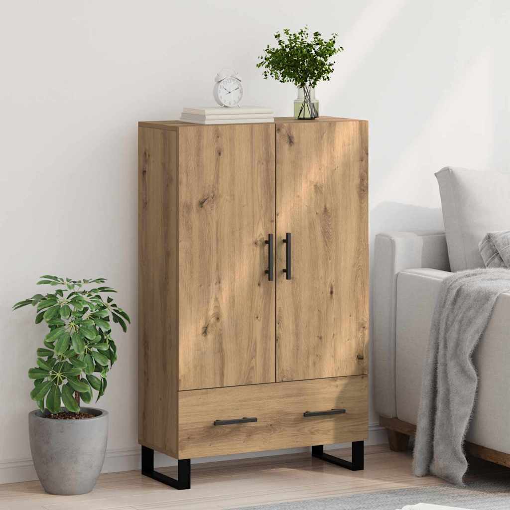 Highboard Artisan Eiken 69,5 x 30 x 115 cm Bewerkt hout is nu te koop bij PeponiXL, paradijselijk wonen!