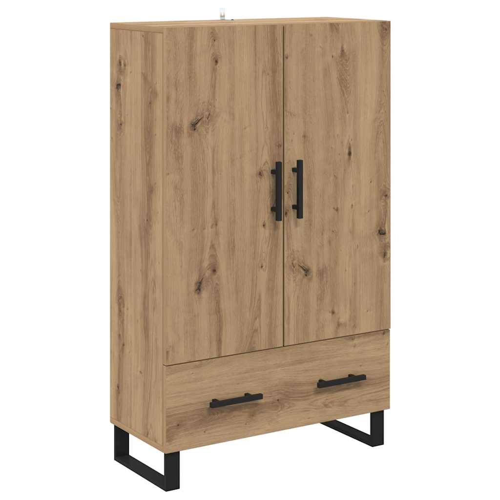 Highboard Artisan Eiken 69,5 x 30 x 115 cm Bewerkt hout is nu te koop bij PeponiXL, paradijselijk wonen!