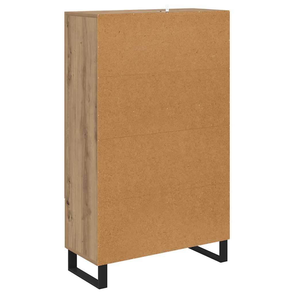 Highboard Artisan Eiken 69,5 x 30 x 115 cm Bewerkt hout is nu te koop bij PeponiXL, paradijselijk wonen!