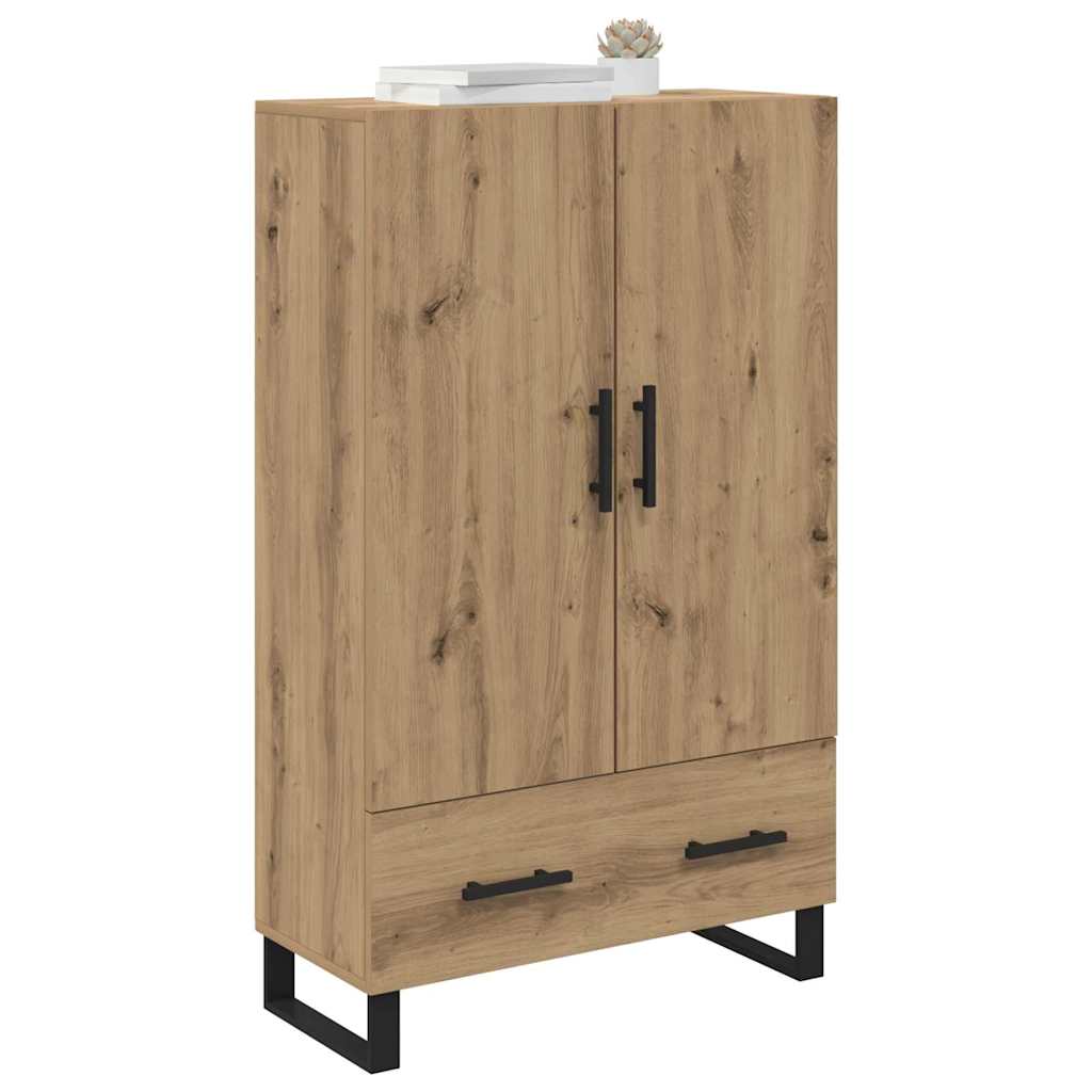 Highboard Artisan Eiken 69,5 x 30 x 115 cm Bewerkt hout is nu te koop bij PeponiXL, paradijselijk wonen!